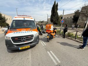 התנגשות רוכב קטנוע עם ניידת מג"ב במילואיםצילום: איחוד הצלה סניף ציון