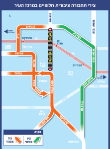 צירי תחבורה חלופיים במרכז העיר. צילום: דוברות רשת הרכבת הקלה בירושלים