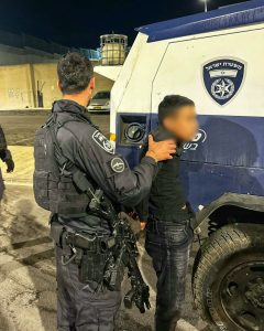 מהמעצר הלילה צילום: דוברות המשטרה.