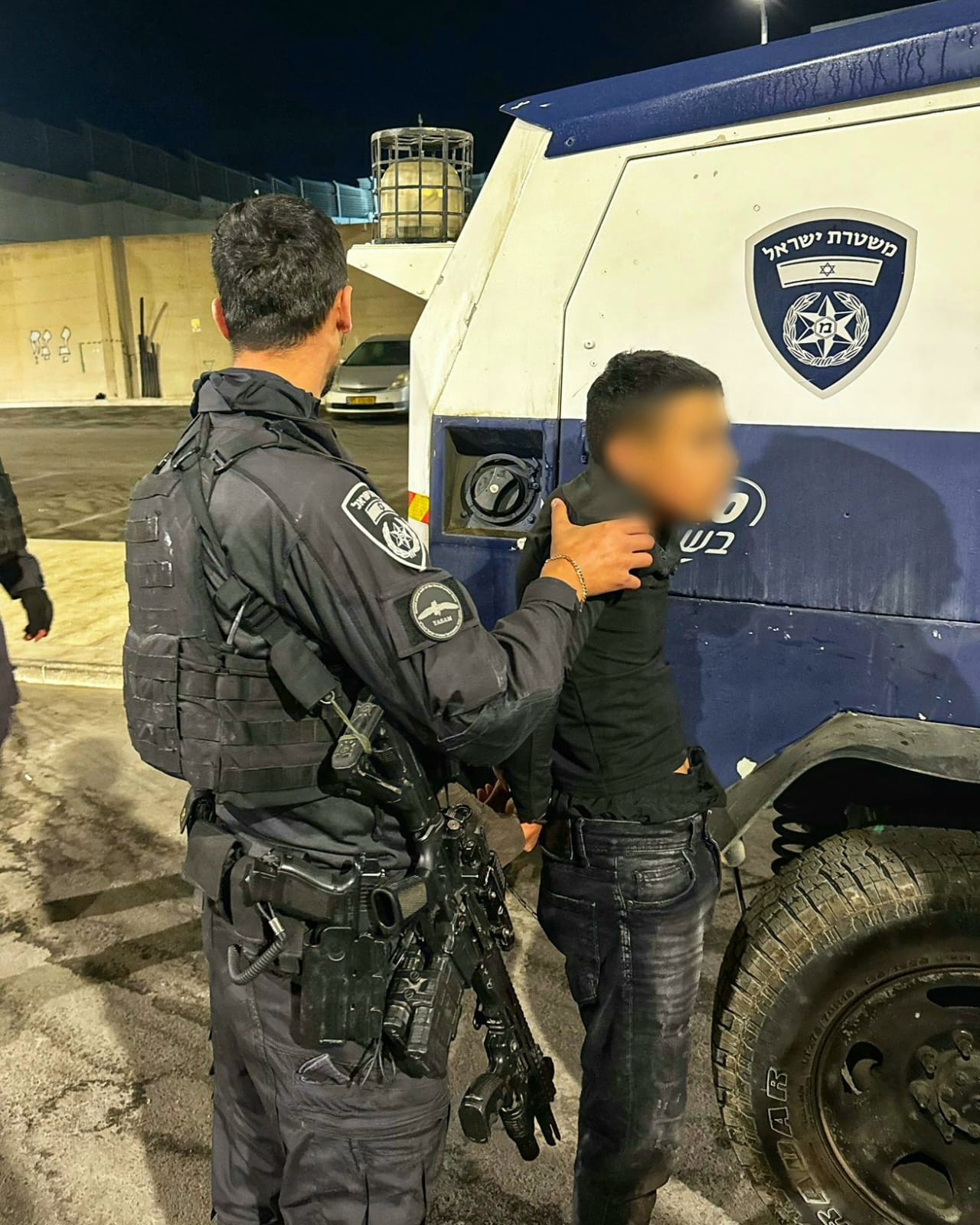 מהמעצר הלילה צילום: דוברות המשטרה.