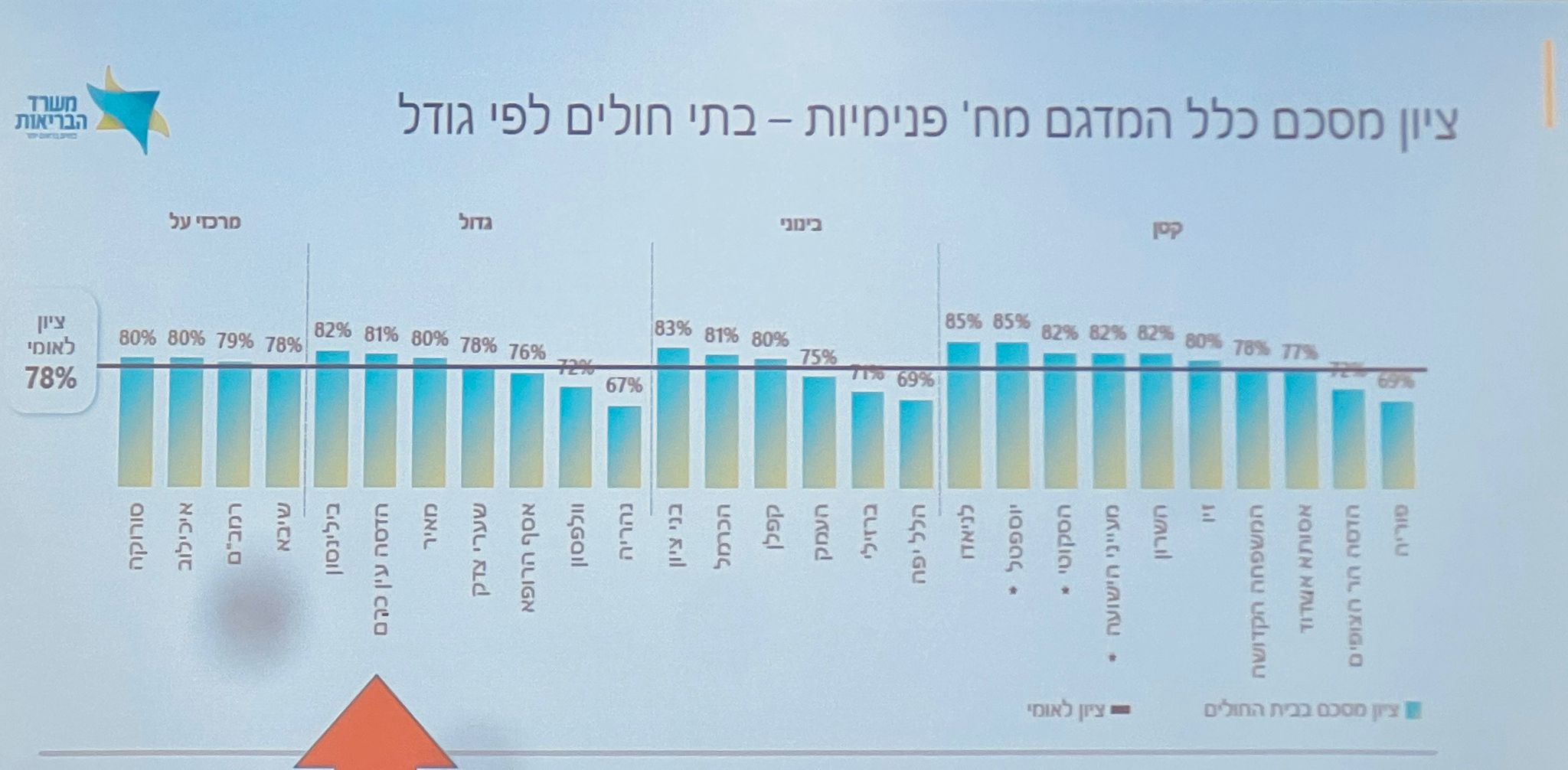 מצויינות במרכזים הרפואיים הדסה ירושלים, מתוך דו"ח משרד הבריאות