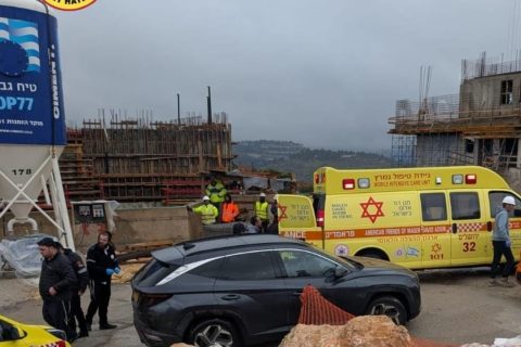 מהאירוע ברחוב הרב דרוק ברמת שלמה. צילום: הצלה ירושלים