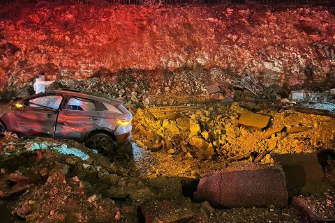 אחת מזירות הנפילה בירושלים, צילום: תיעוד מבצעי מד"א