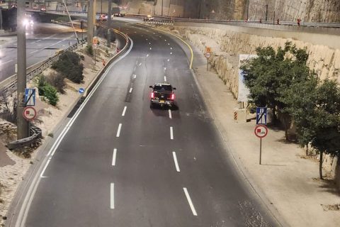 נת"צ נוסף בירושלים, כביש בגין. צילום: חברת מוריה