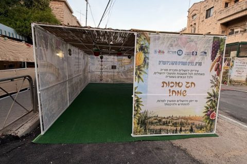 סוכה ברחבי ירושלים, צילום: דוברות חברת מוריה